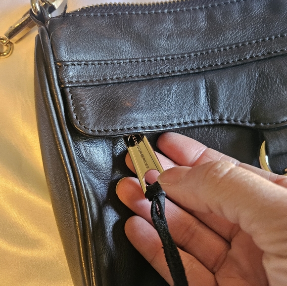 Black Leather Crossbody Bag - Picture 10 of 11